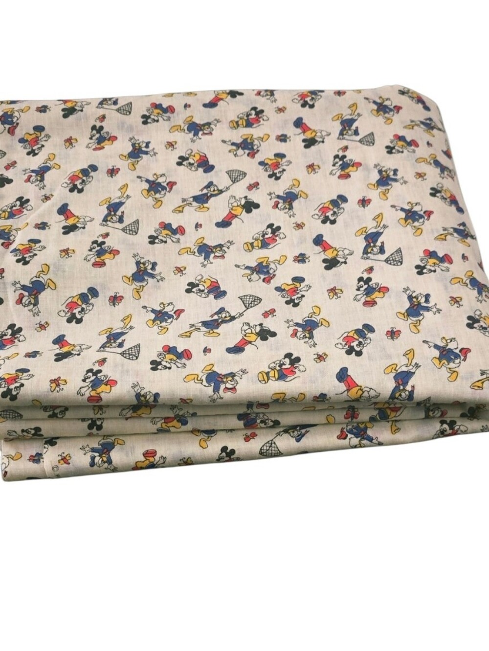 Vintage Walt Disney Mickey Donald Goofy Fabric 4 Yards 45" Wide - Picture 4 of 4